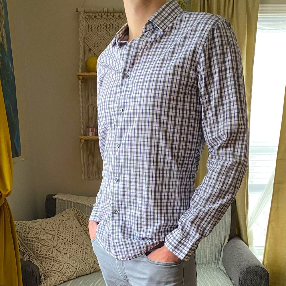 Express Fitted Men’s Button Down Size Medium - image 1